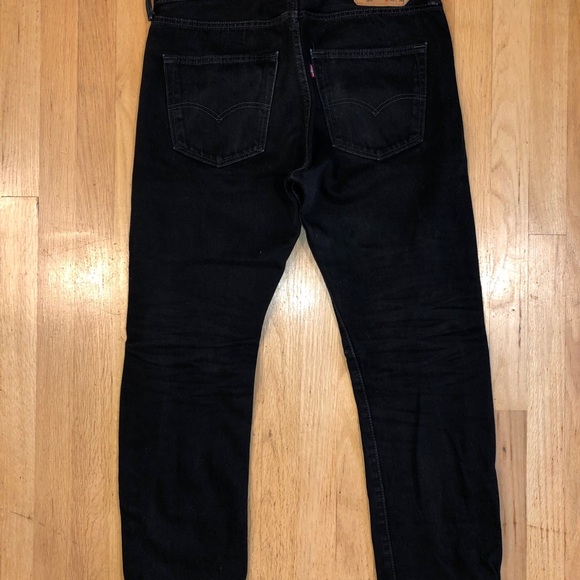 Black Overdyed Levi 501s - Picture 5 of 6